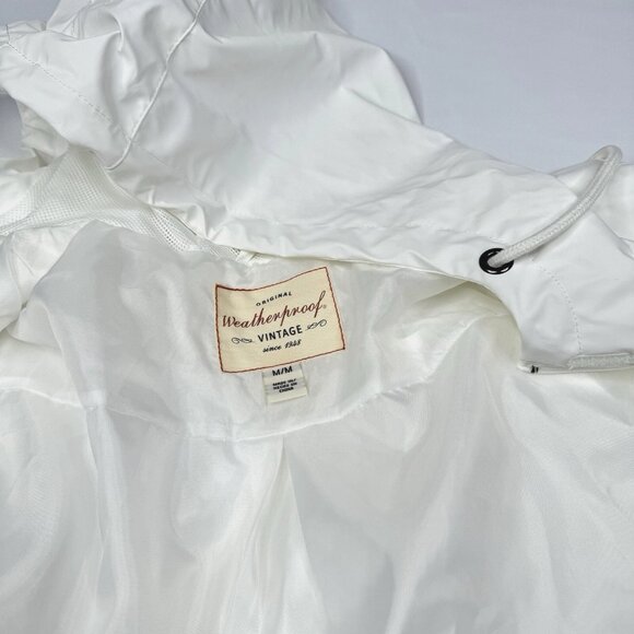 NEW Weatherproof Vintage Rain Slicker Jacket Women's Full Zip Lined White - Picture 8 of 9